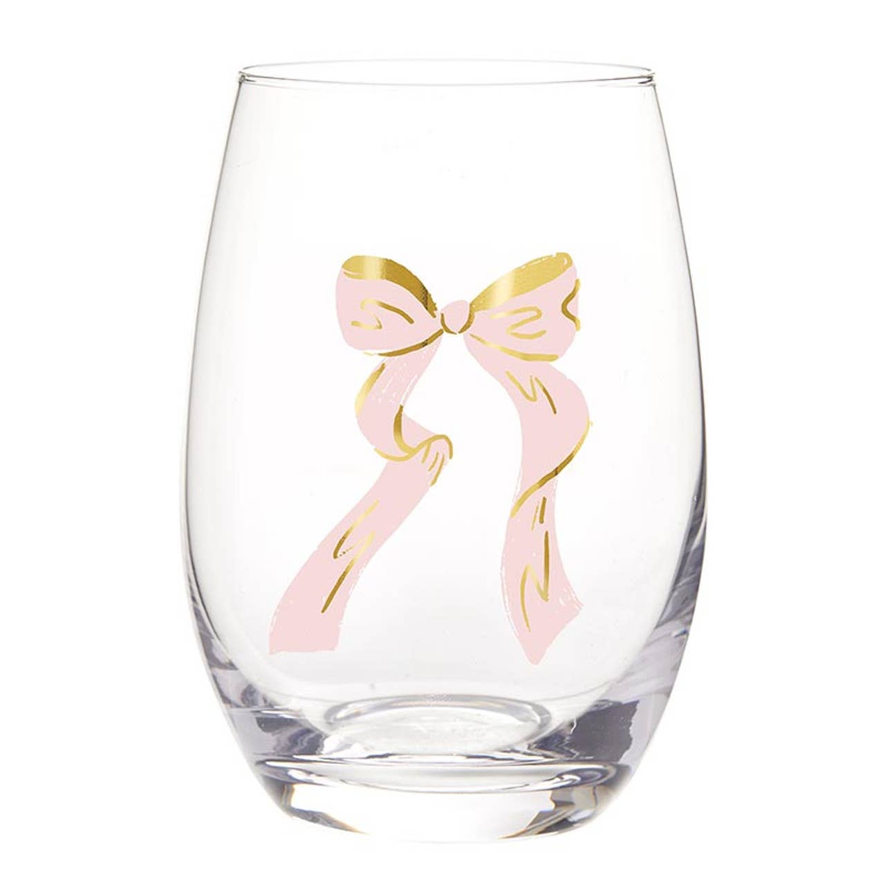 Santa Barbara Design Studio by Creative Brands - Stemless Wine Glass - Pink Bow