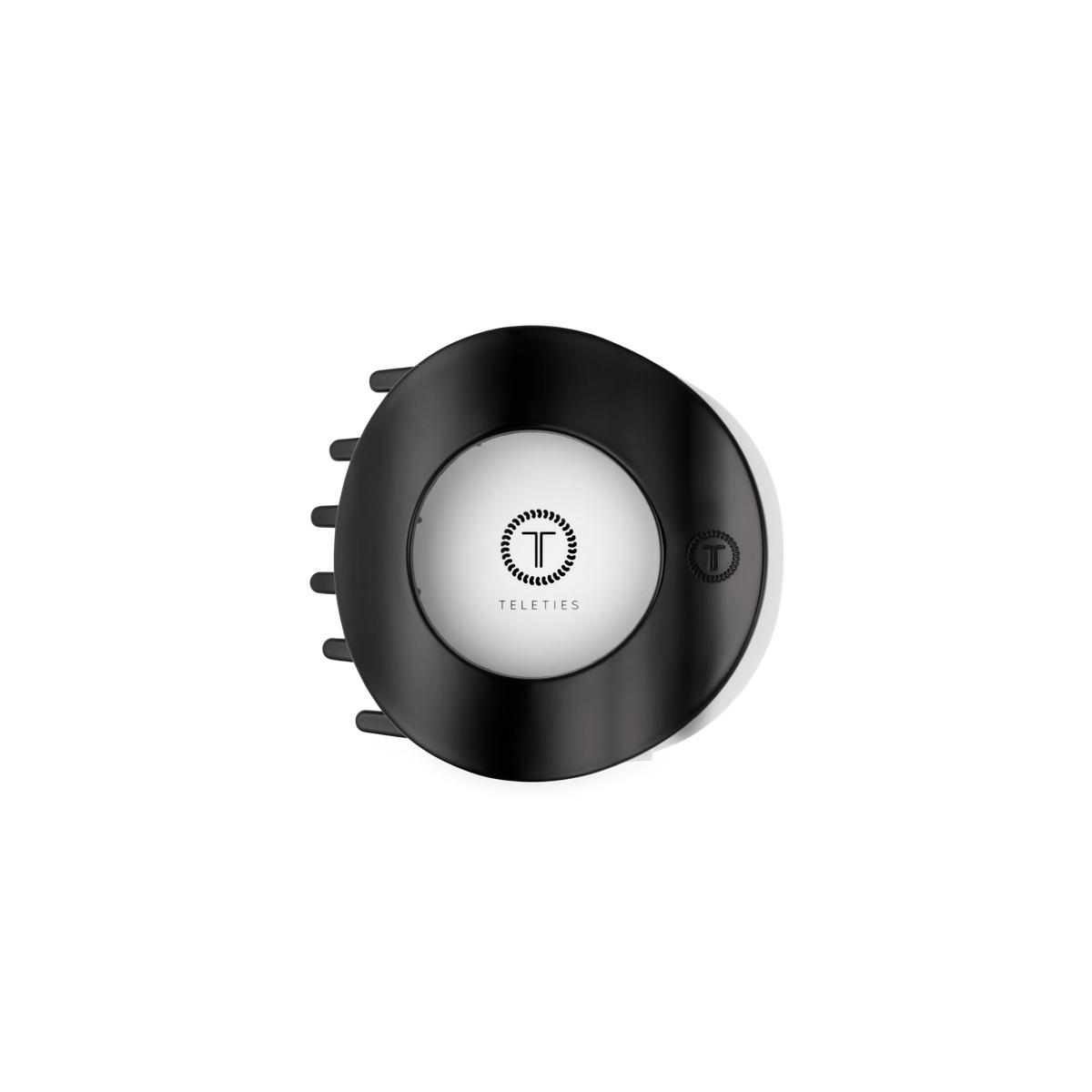 TELETIES - Jet Black | Medium | Flat Circle Hair Clip