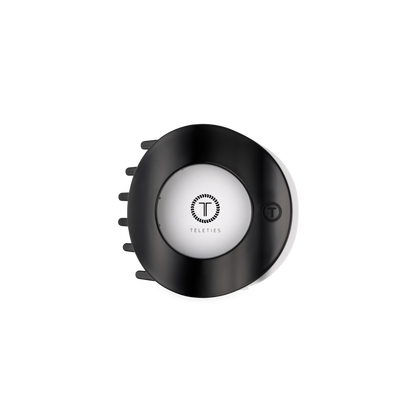 TELETIES - Jet Black | Medium | Flat Circle Hair Clip