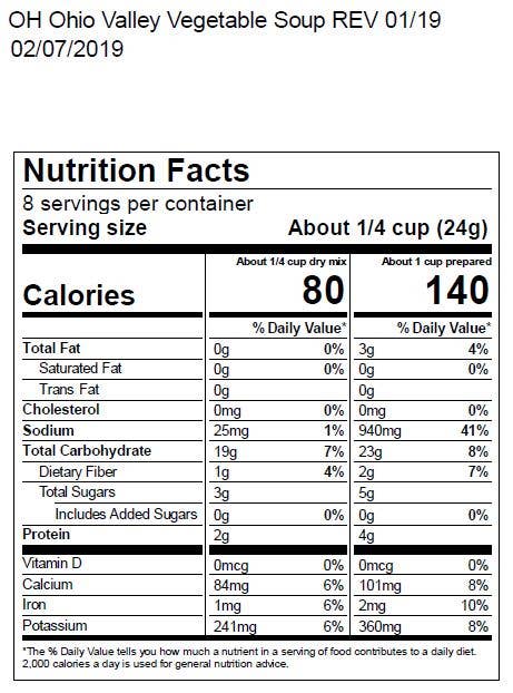 Anderson House | Frontier Soups - Ohio Valley Vegetable Soup Mix