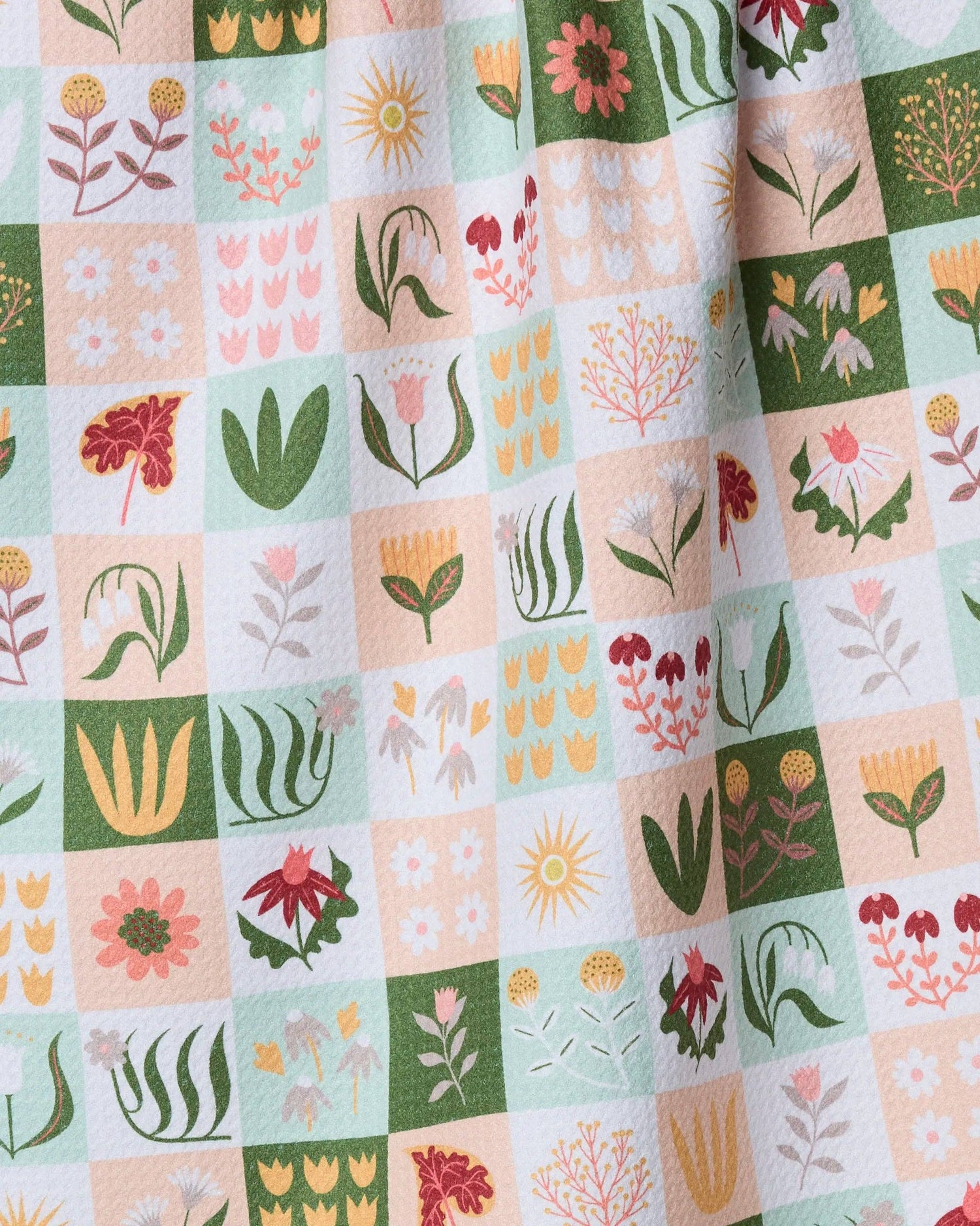 Geometry - Patchwork Garden Tea Towel