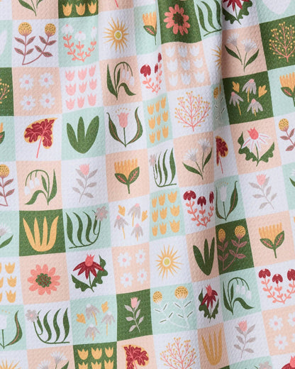 Geometry - Patchwork Garden Tea Towel