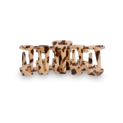 TELETIES - Classic Hair Clip | Medium | Blonde Tortoise