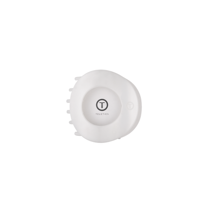 TELETIES - Coconut White | Small | Flat Circle Hair Clip