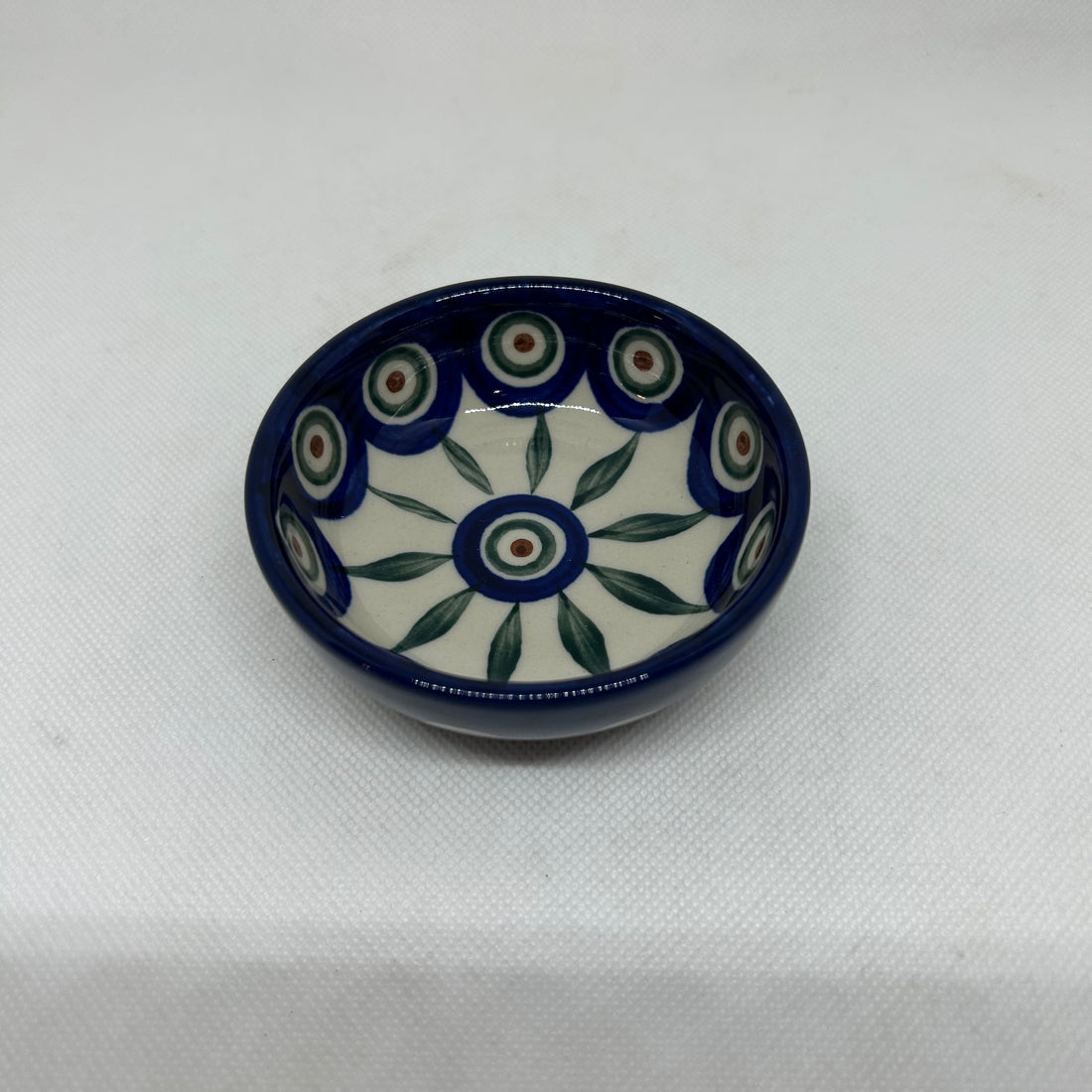Traditional Peacock Tiny Round Bowl 3.5"
