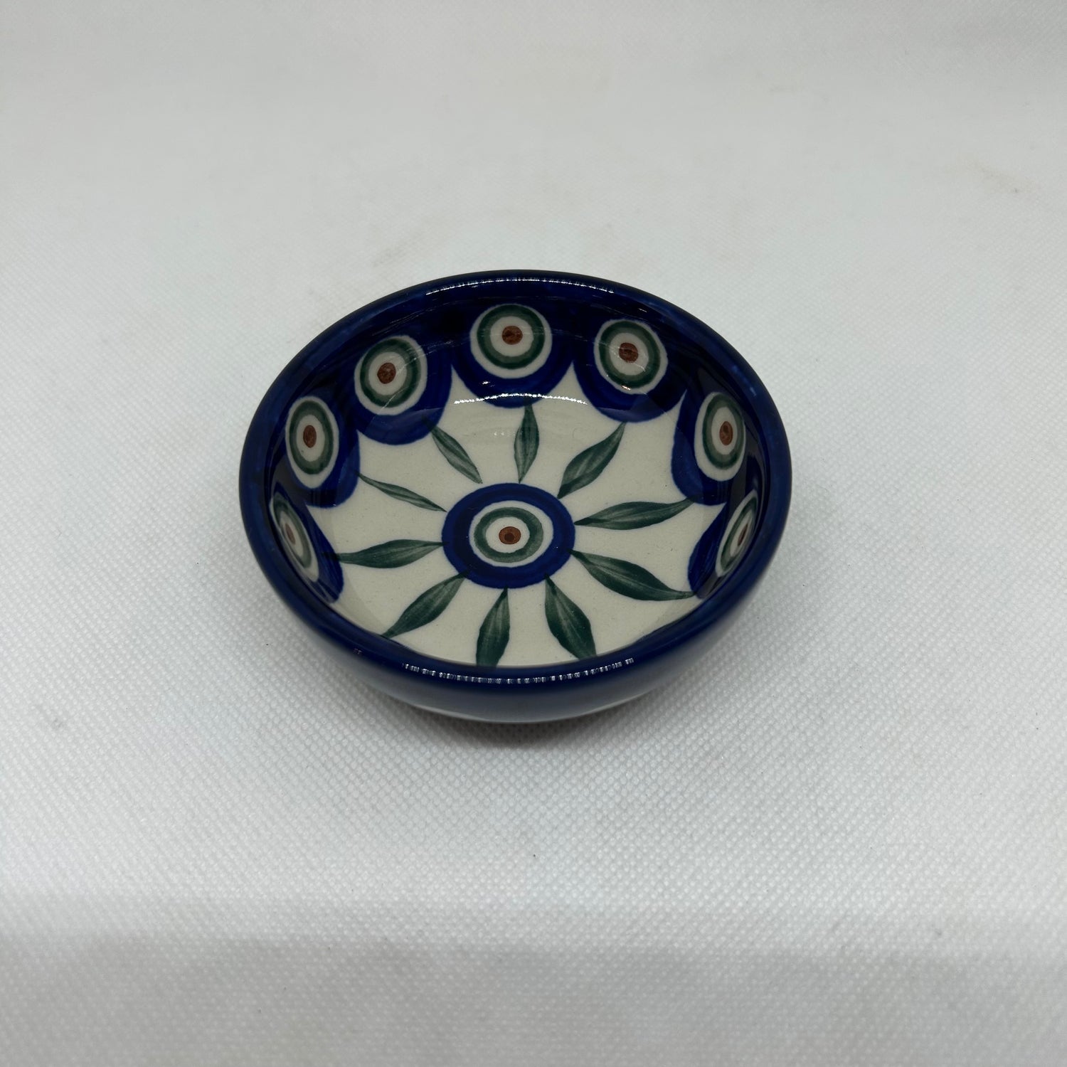 Traditional Peacock Tiny Round Bowl 3.5"