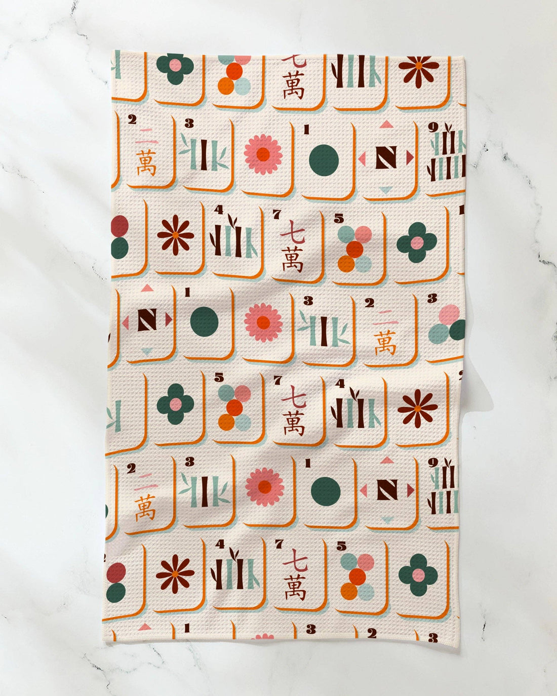 Geometry - Cypress Tile Toss Tea Towel
