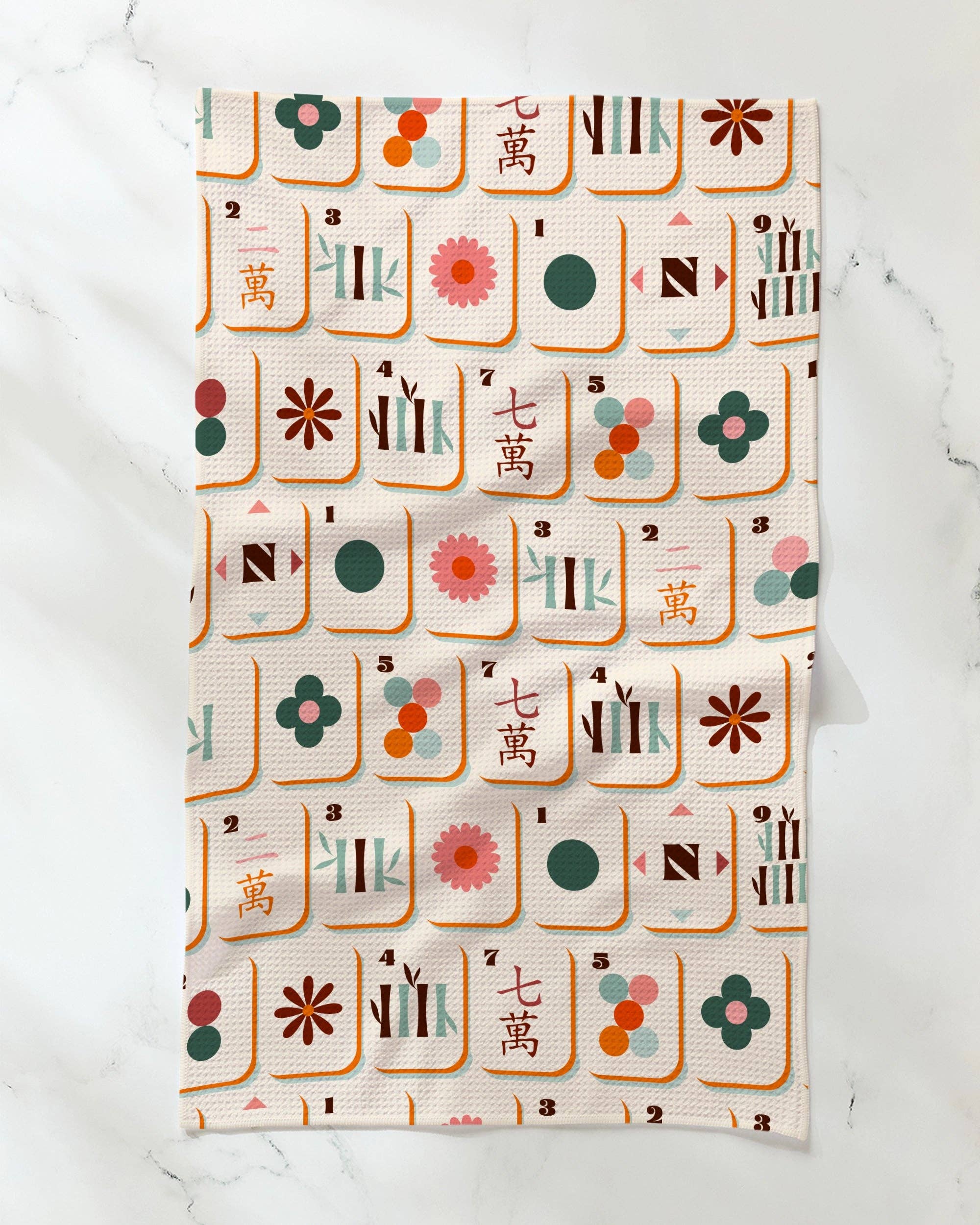 Geometry - Cypress Tile Toss Tea Towel