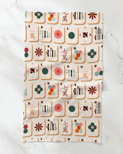 Geometry - Cypress Tile Toss Tea Towel