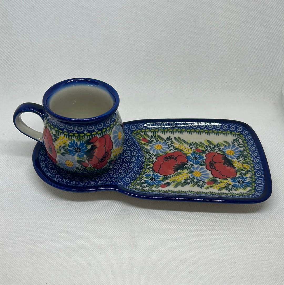 KALICH Red Poppy Coffee &amp; Cake Set