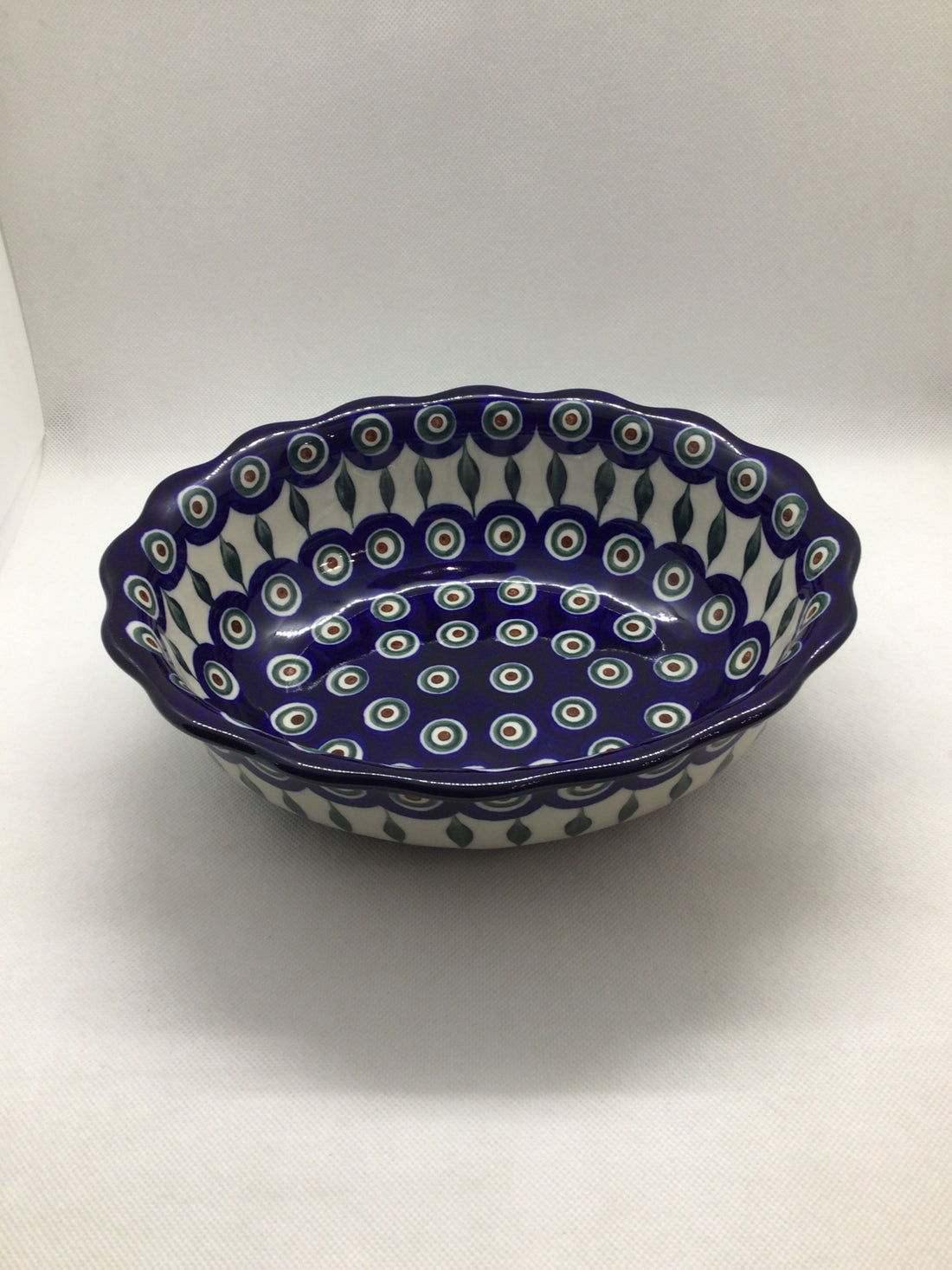 Traditional Peacock Fluted Oval Casserole