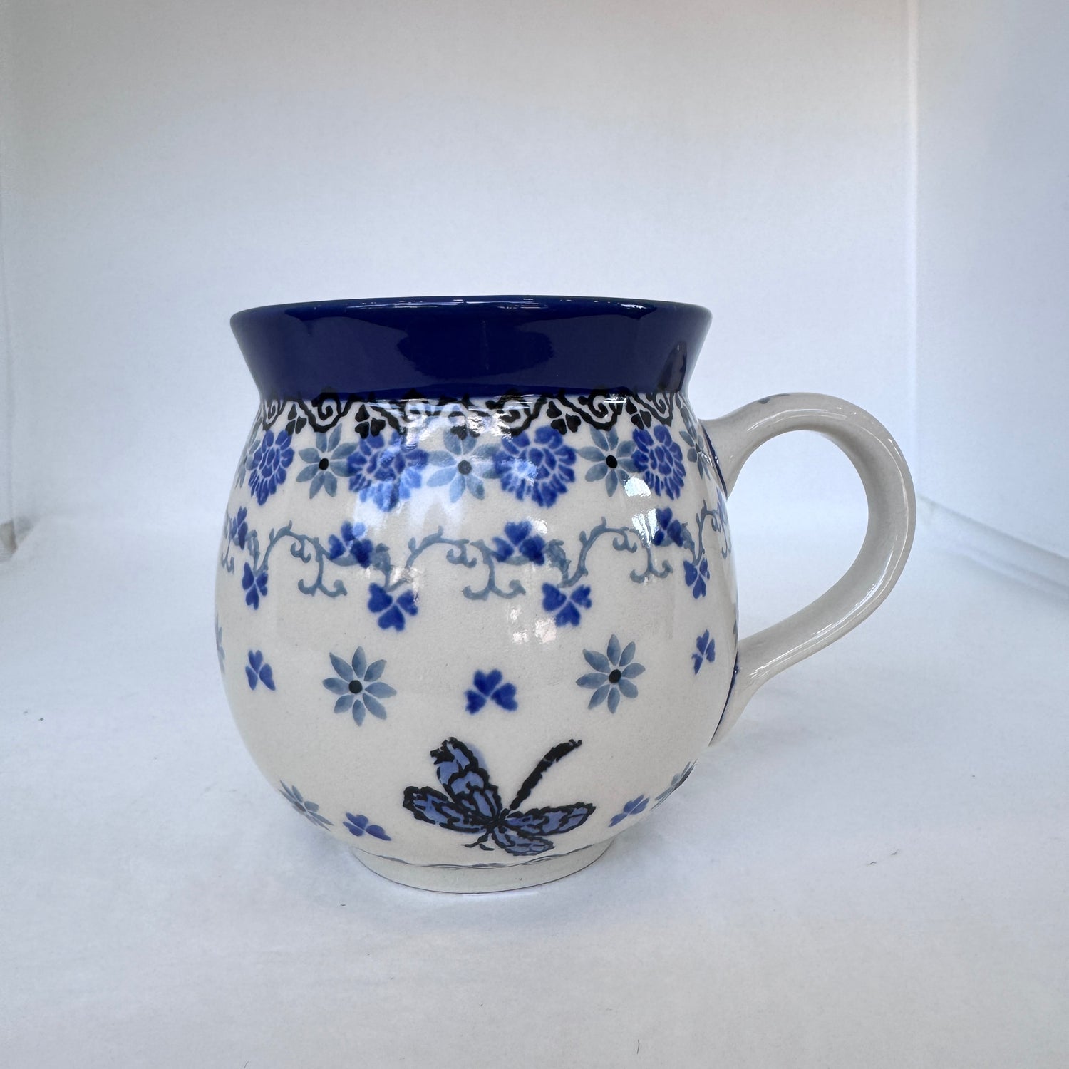 Blue Dragonfly Bubble Mug 12 oz