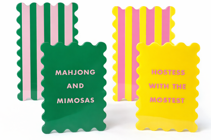 Girl Tribe Co - Palm Springs Yellow Mahjong Shufflers Set of 2