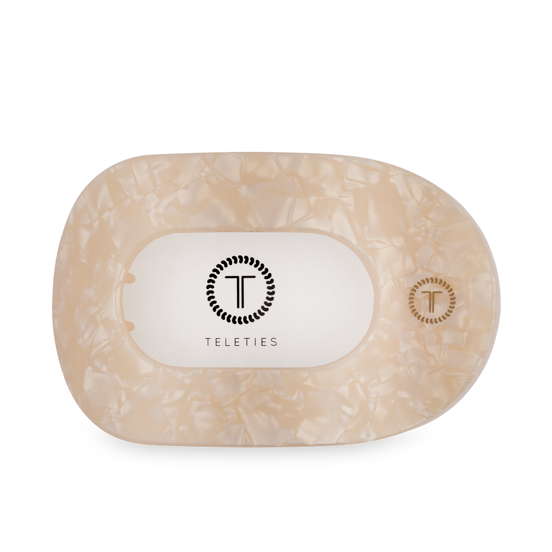 TELETIES - Flat Round Hair Clip | Large | Soft Surf