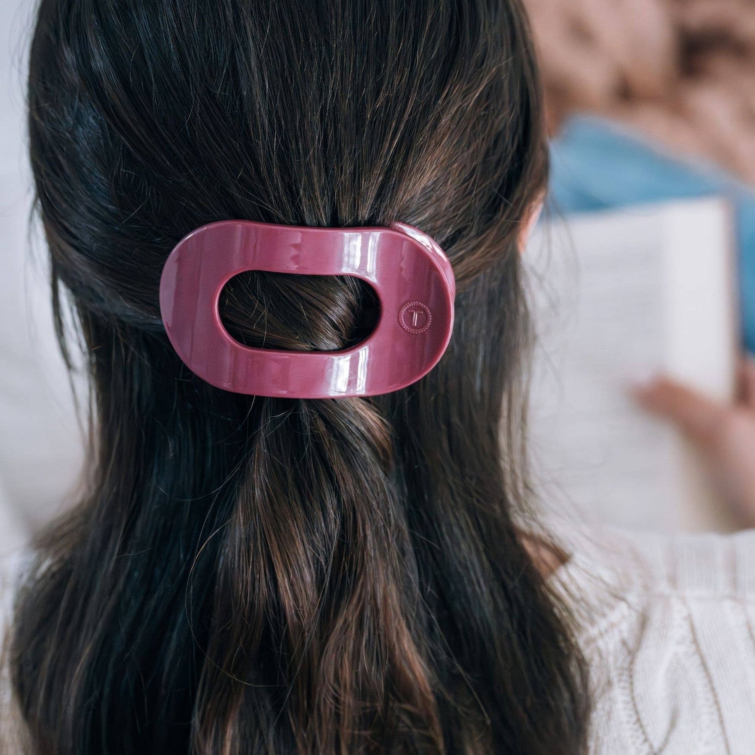 TELETIES - Flat Round Hair Clip | Medium | Wild Side