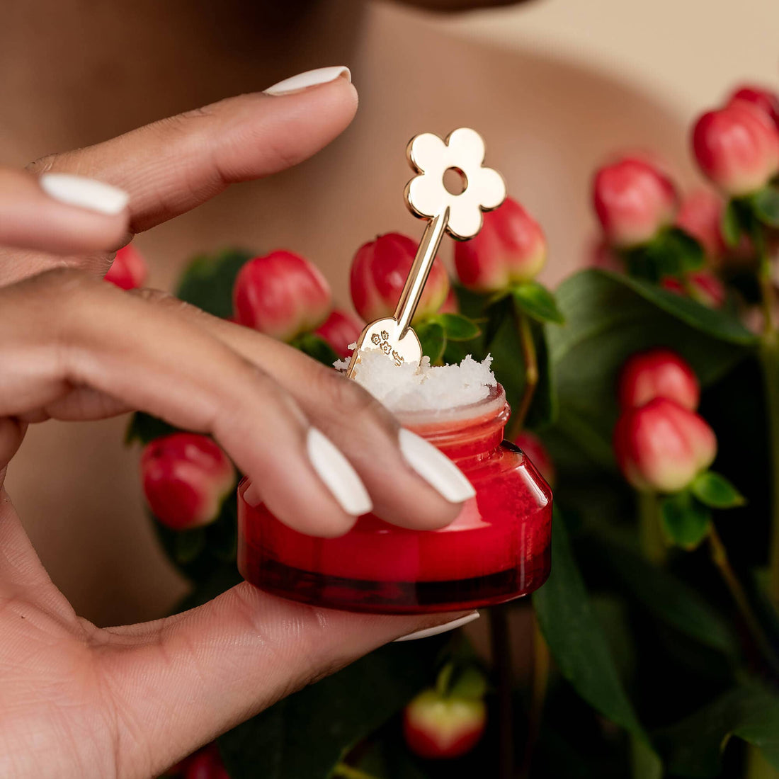 Poppy &amp; Pout - Lip Care Spatula, Gold Daisy