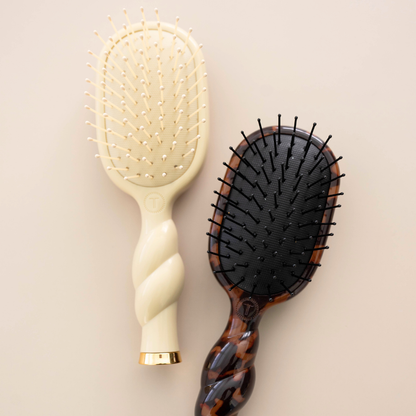 TELETIES - Mini Detangler Brush for Medium Hair - Tortoise