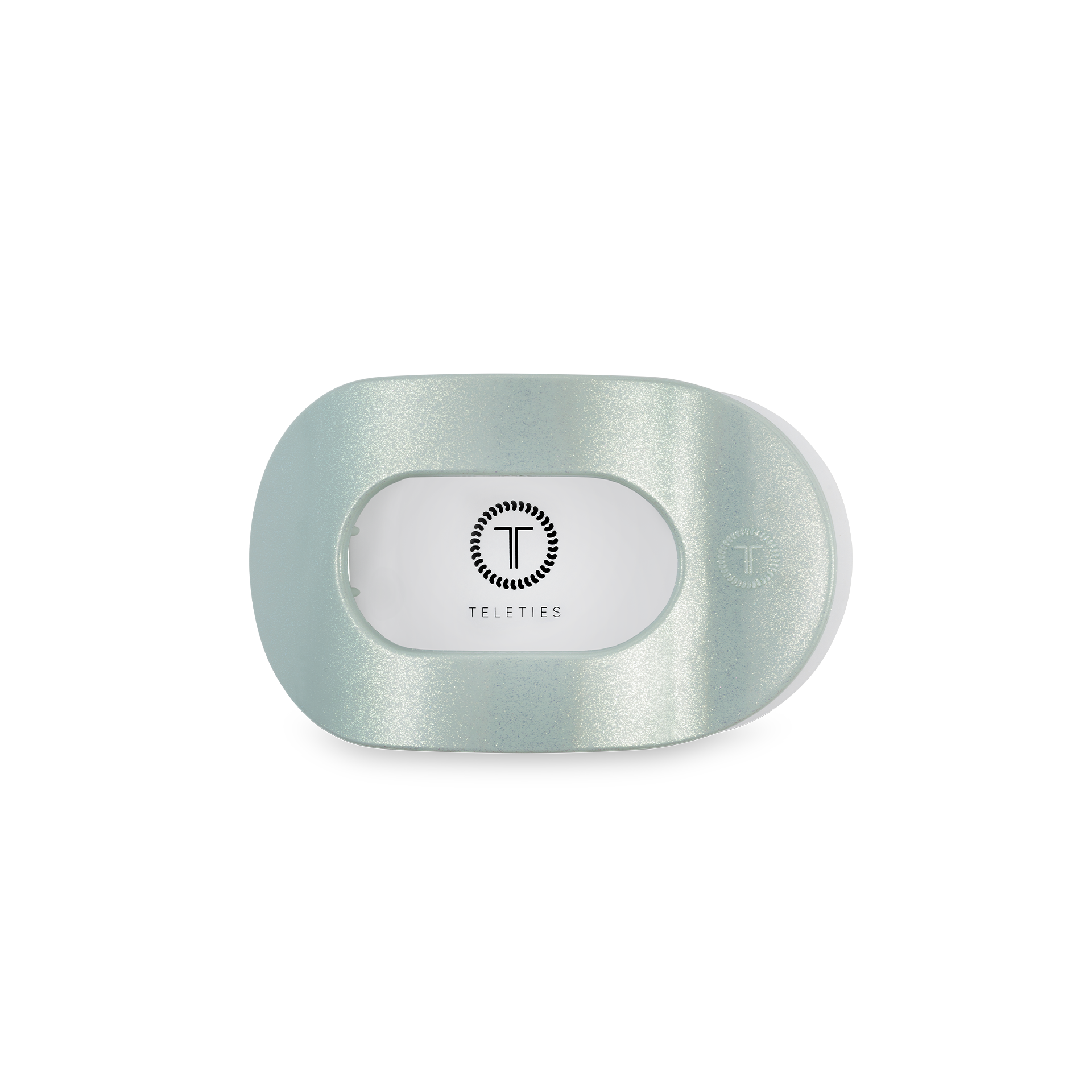 TELETIES - Flat Round Hair Clip | Small | Dew Drop