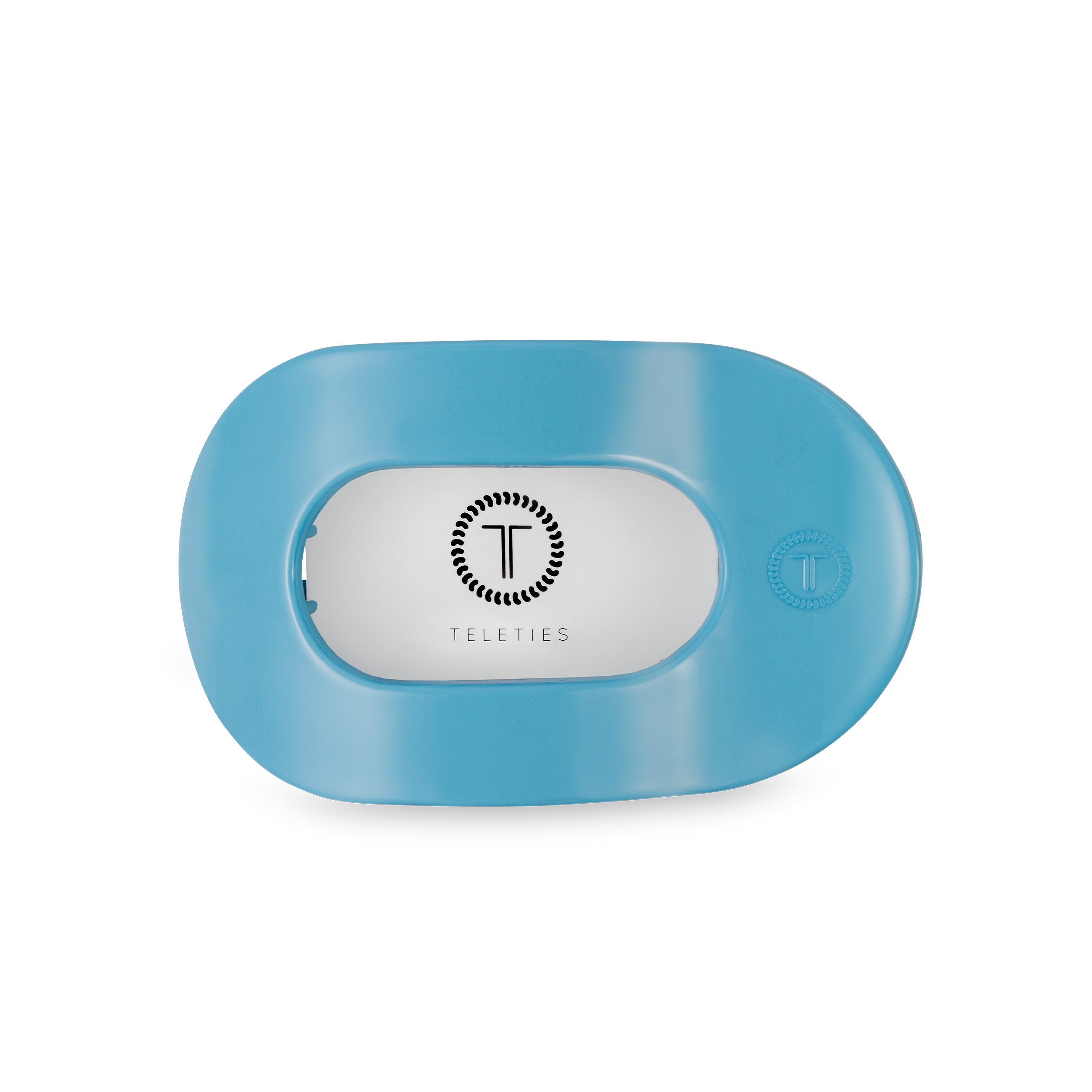 TELETIES - Flat Round Hair Clip | Medium | Summer Sky