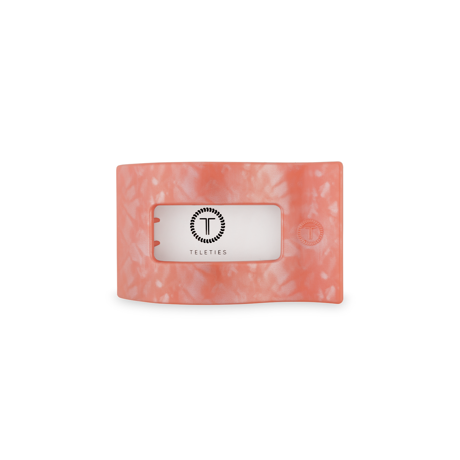 TELETIES - Flat Rectangle Hair Clip | Small | Dreamsicle