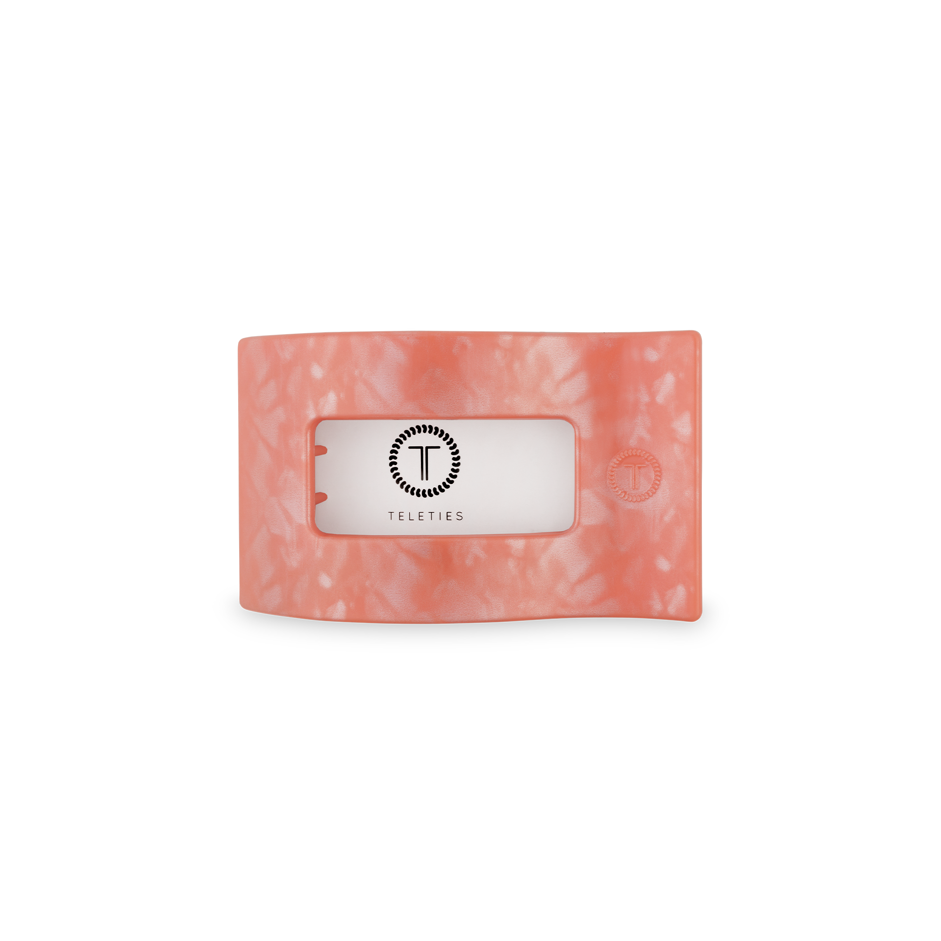 TELETIES - Flat Rectangle Hair Clip | Small | Dreamsicle