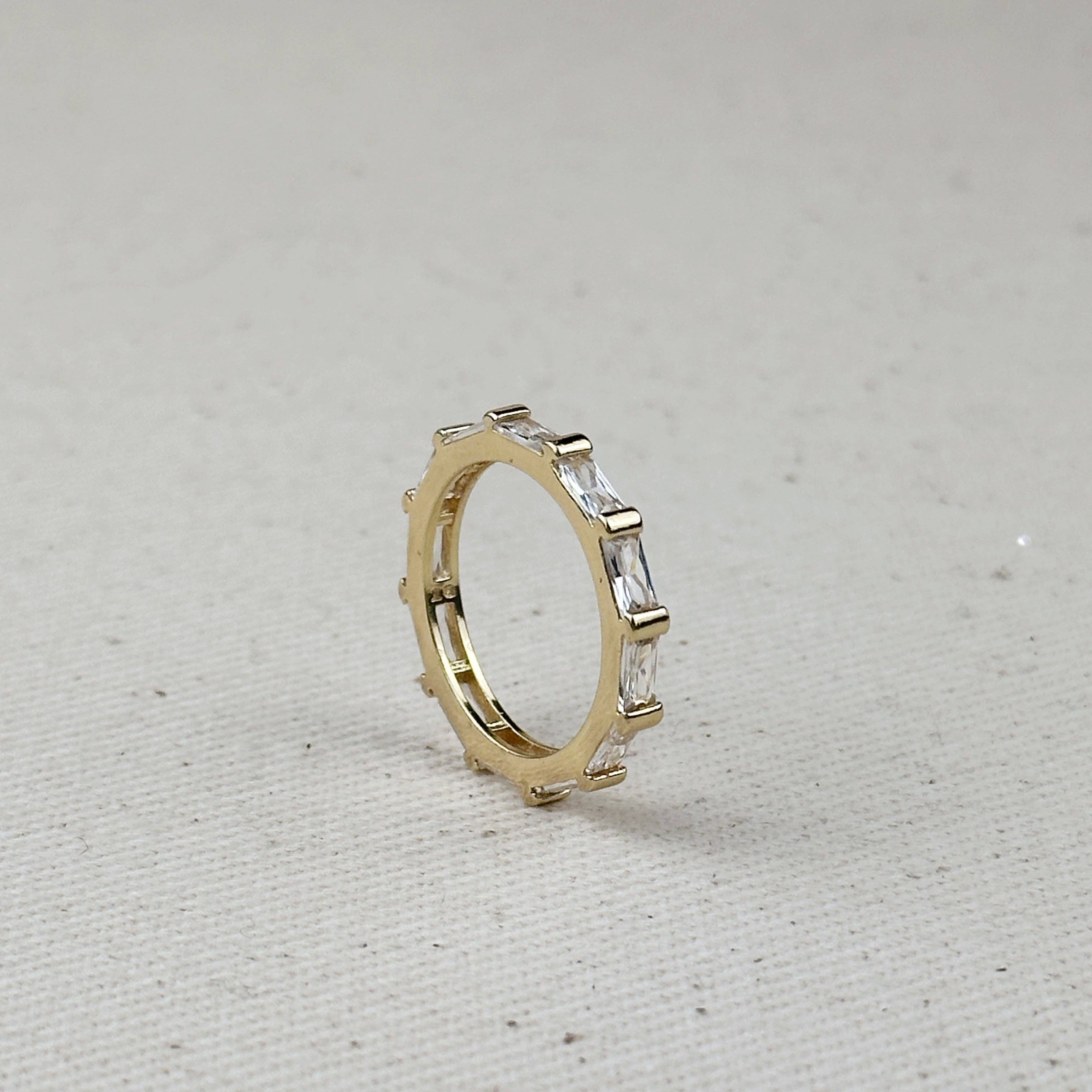 GoldFi - 18k Gold Filled Baguette CZ Band Ring
