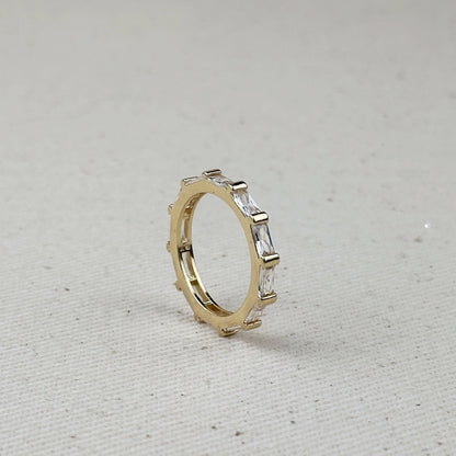 GoldFi - 18k Gold Filled Baguette CZ Band Ring
