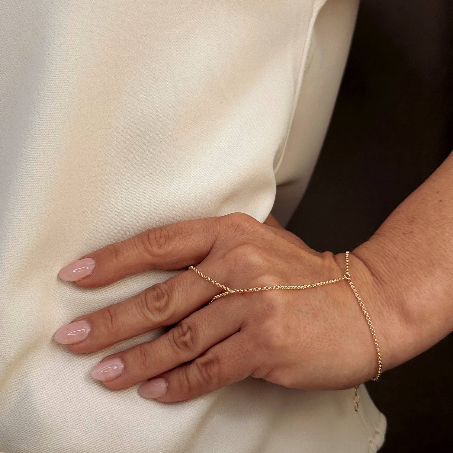 GoldFi - 18k Gold Filled Plain Rolo Link Hand Chain