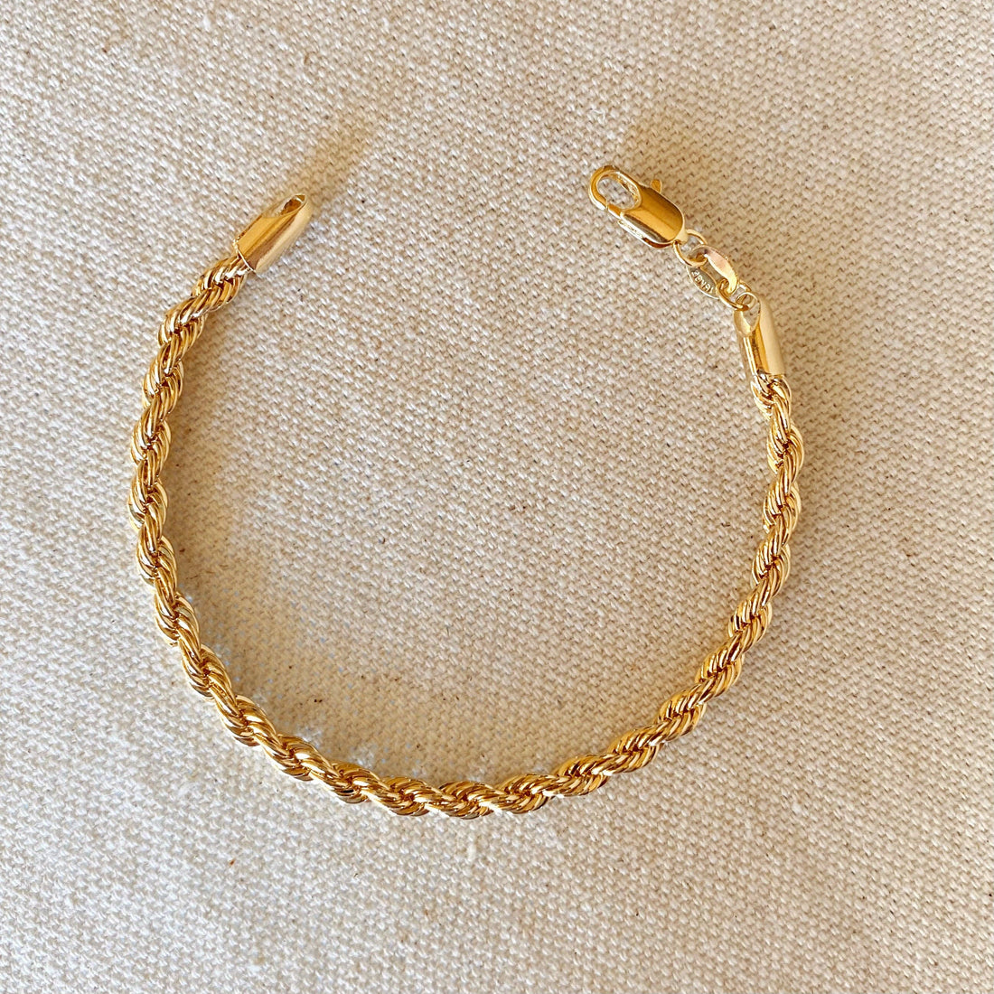 GoldFi - 18k Gold Filled 4mm Rope Bracelet