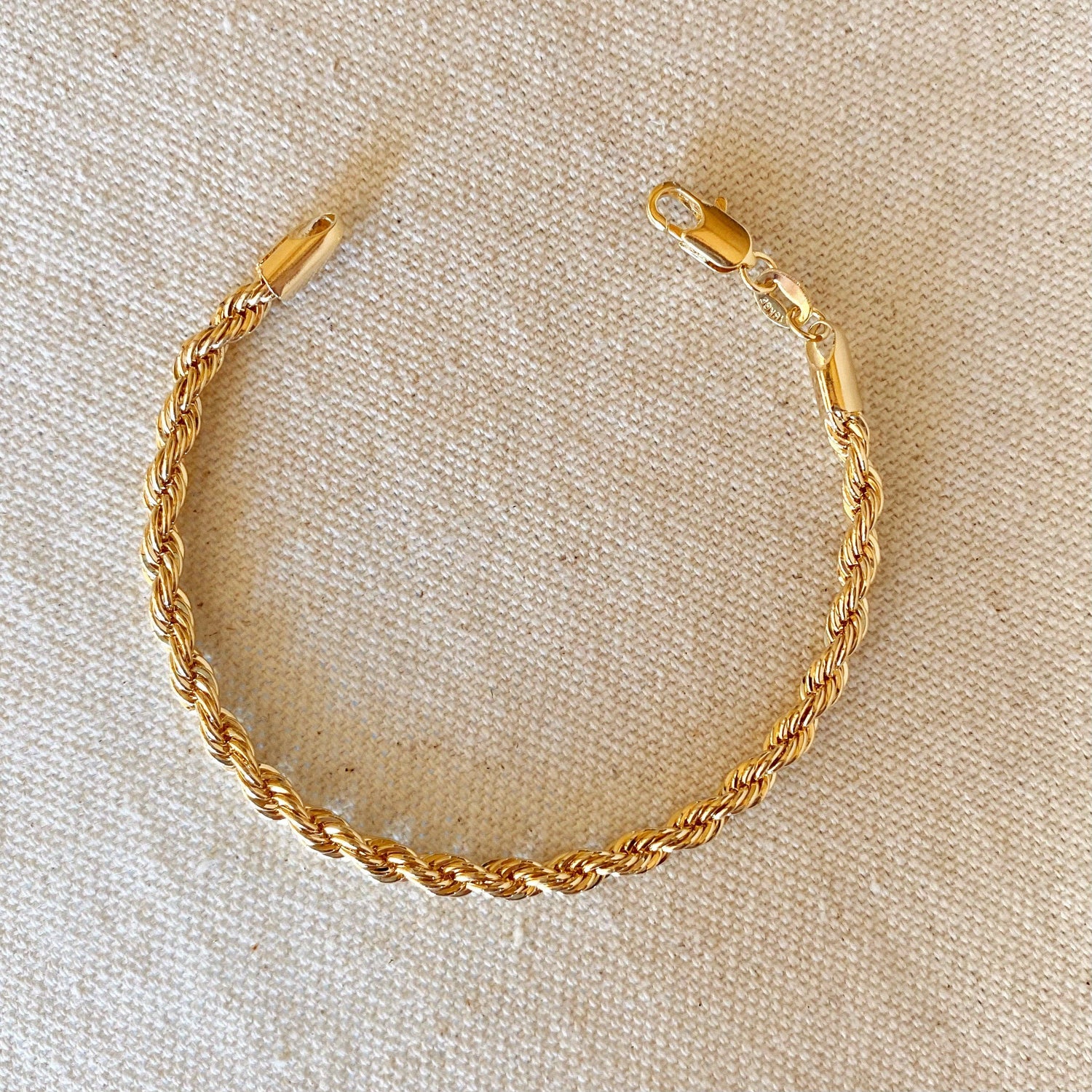 GoldFi - 18k Gold Filled 4mm Rope Bracelet