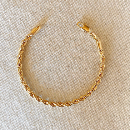 GoldFi - 18k Gold Filled 4mm Rope Bracelet