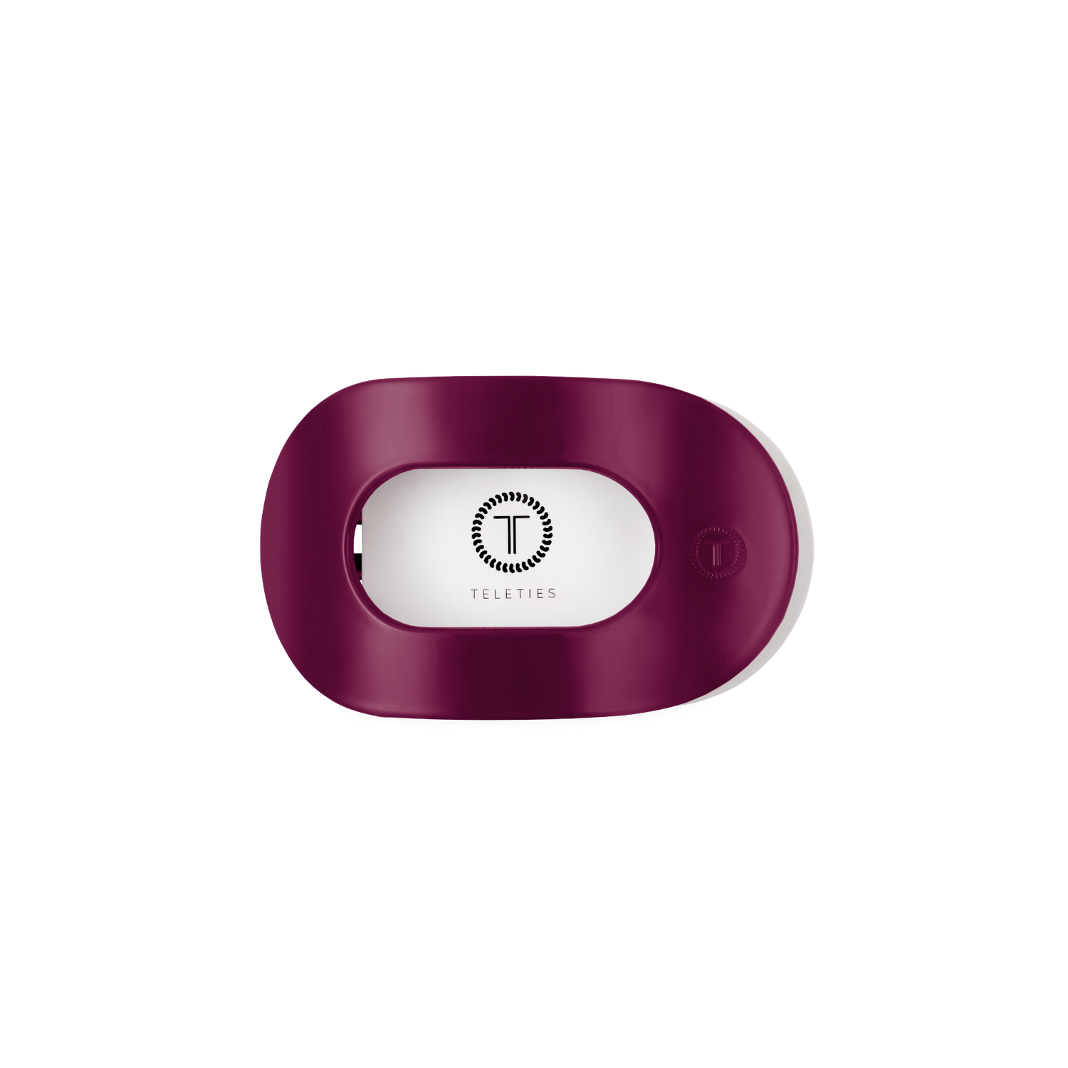 TELETIES - Mulberry Small Flat Round Hair Clip