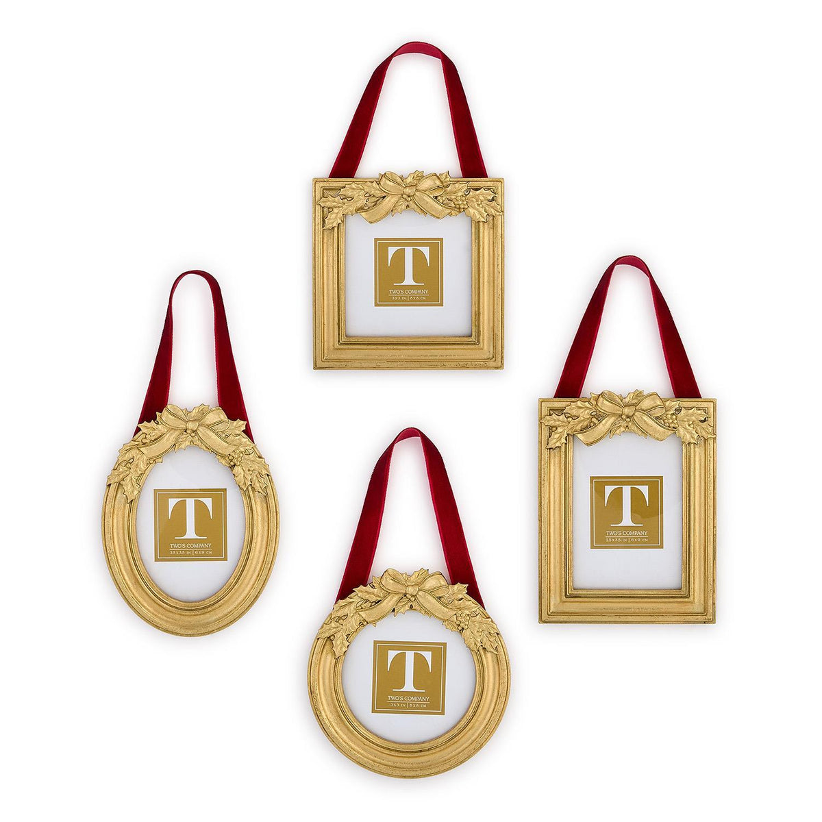 Holly Leaves Hanging Photo Frames