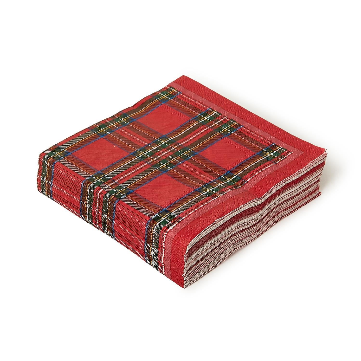Tartan Cocktail Napkins