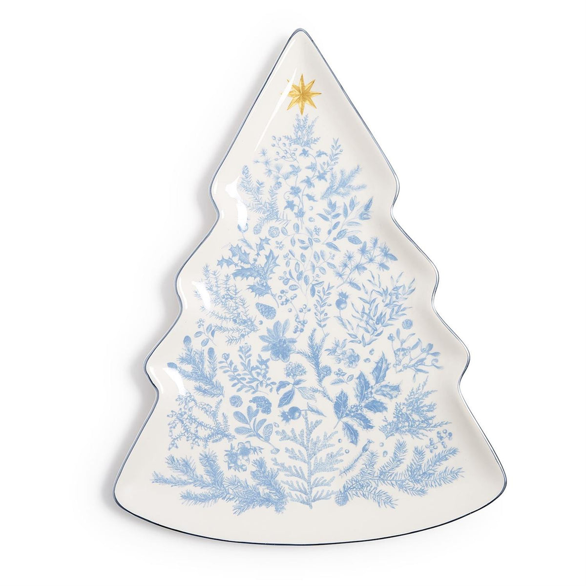 Gilded Cottage Christmas Tree Plate