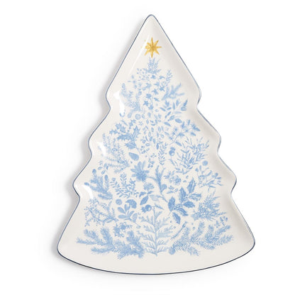 Gilded Cottage Christmas Tree Plate