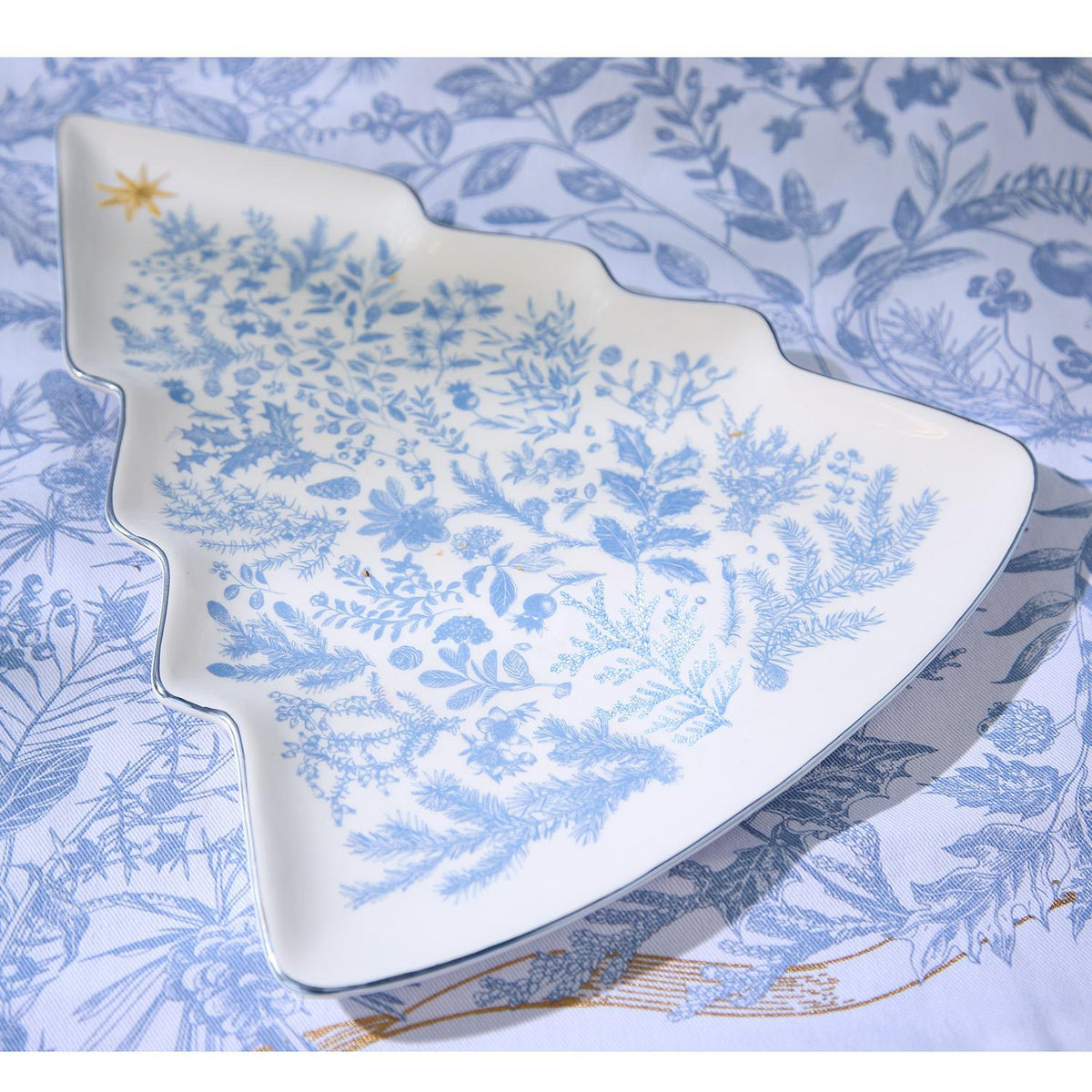 Gilded Cottage Christmas Tree Plate