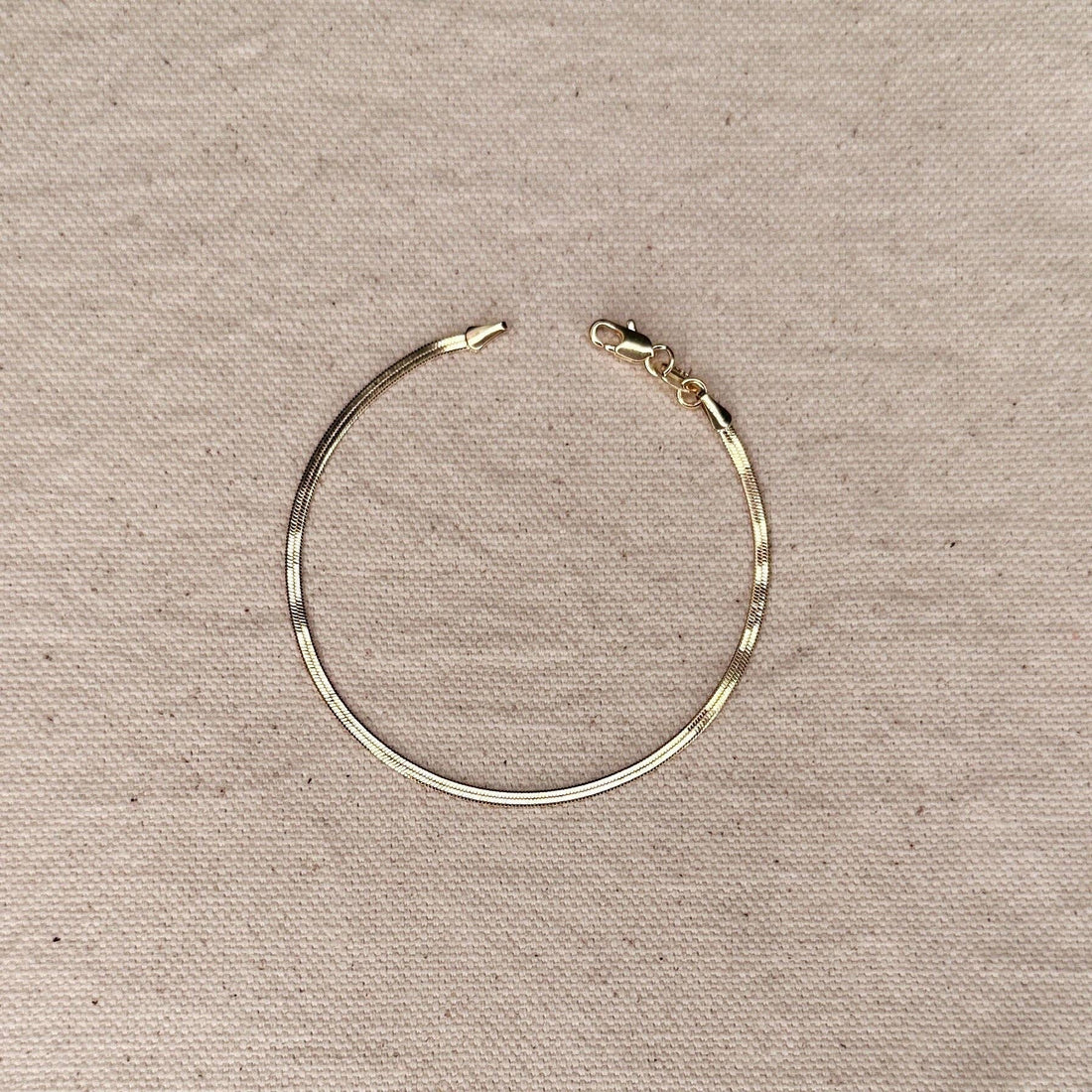 GoldFi - 18k Gold Filled 2.0mm Thickness Herringbone Bracelet