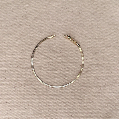 GoldFi - 18k Gold Filled 2.0mm Thickness Herringbone Bracelet