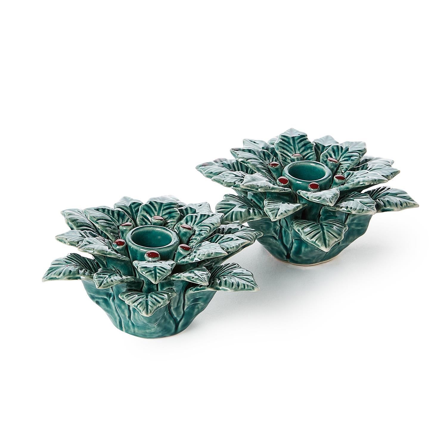 Holly Berry Taper Candleholder
