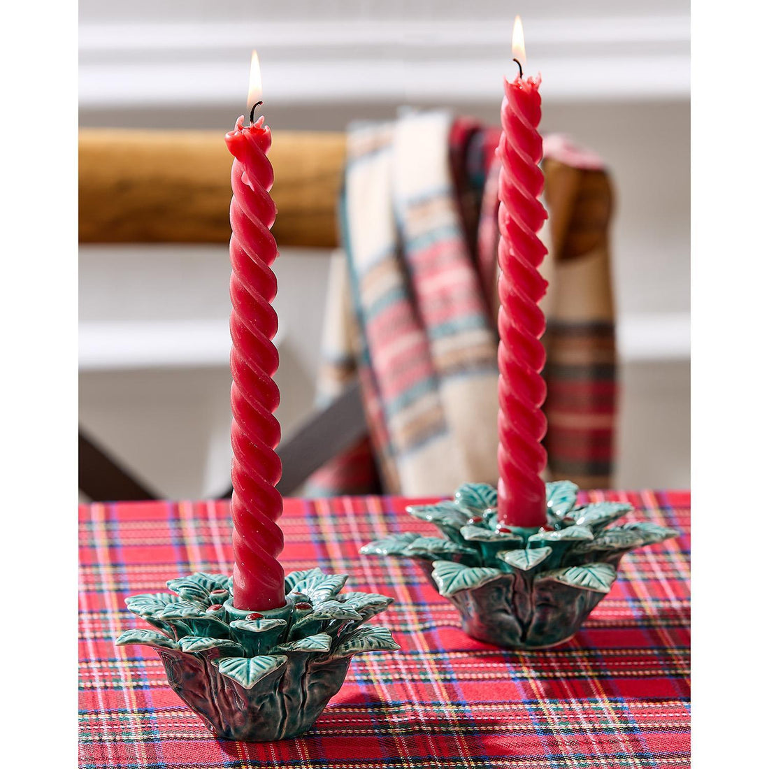 Holly Berry Taper Candleholder