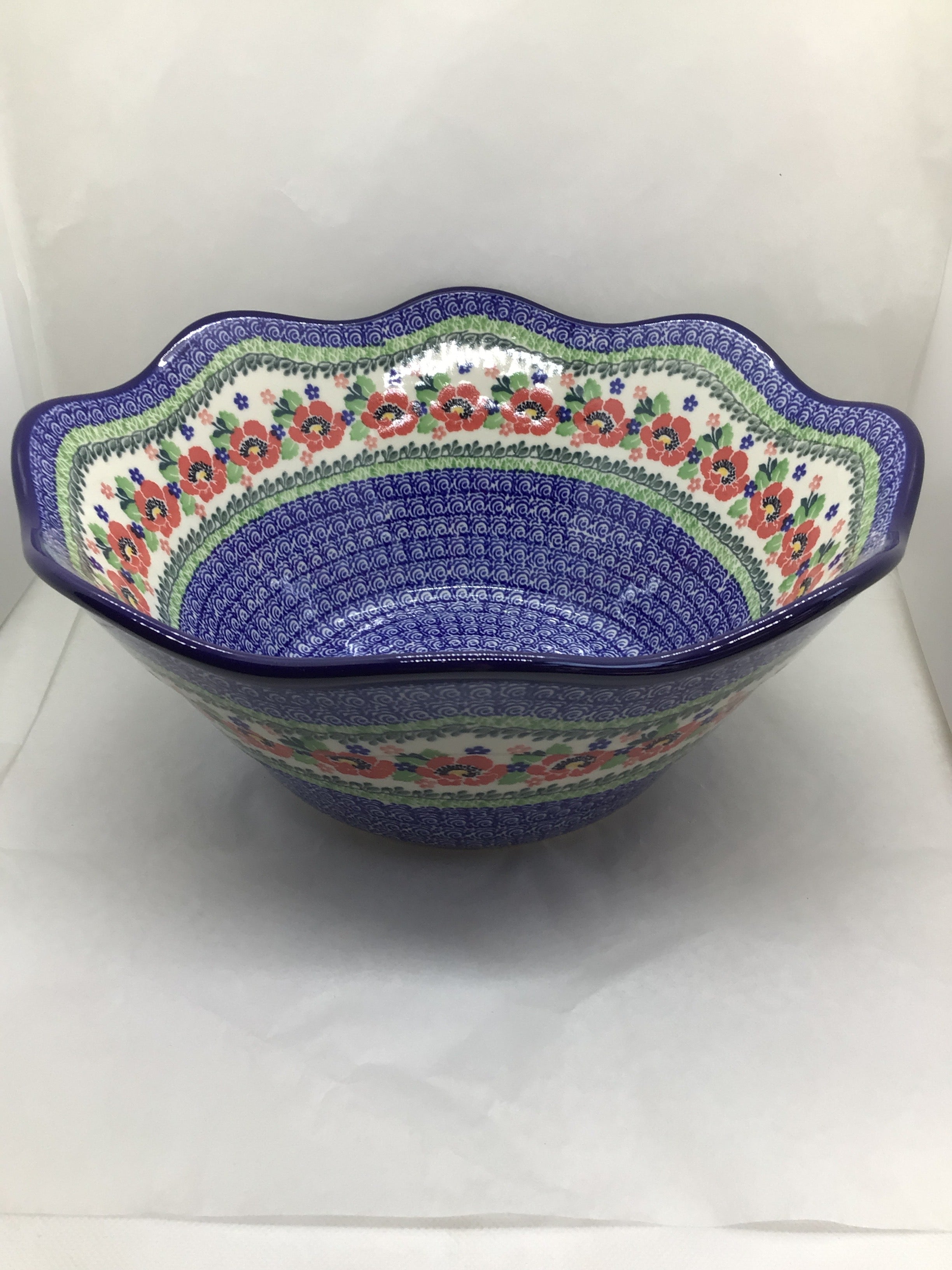 Danish Garden Wavy Edge Bowl 12"
