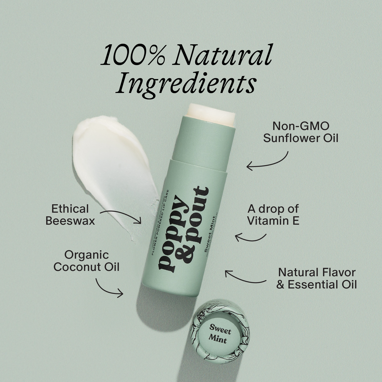 Poppy &amp; Pout - Lip Balm, Sweet Mint