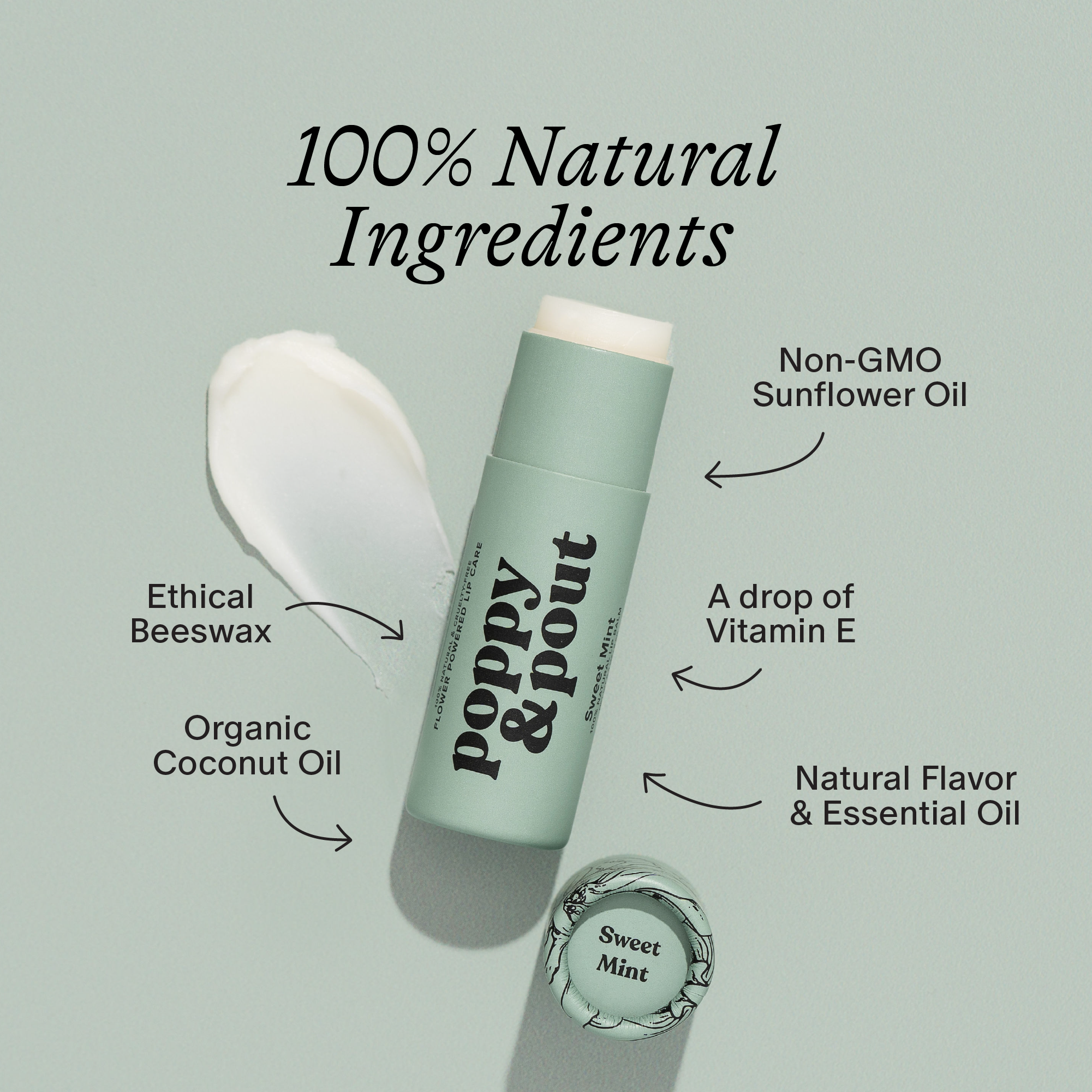 Poppy &amp; Pout - Lip Balm, Sweet Mint