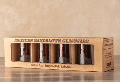 Handblown Mexican DOF Glasses - Tamarind