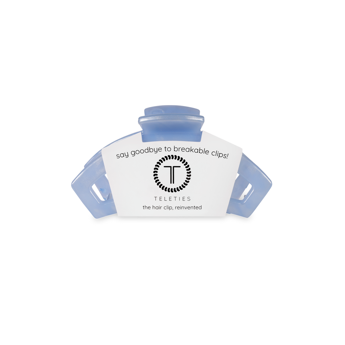 TELETIES - Open Hair Clip | Tiny | Blue Lagoon