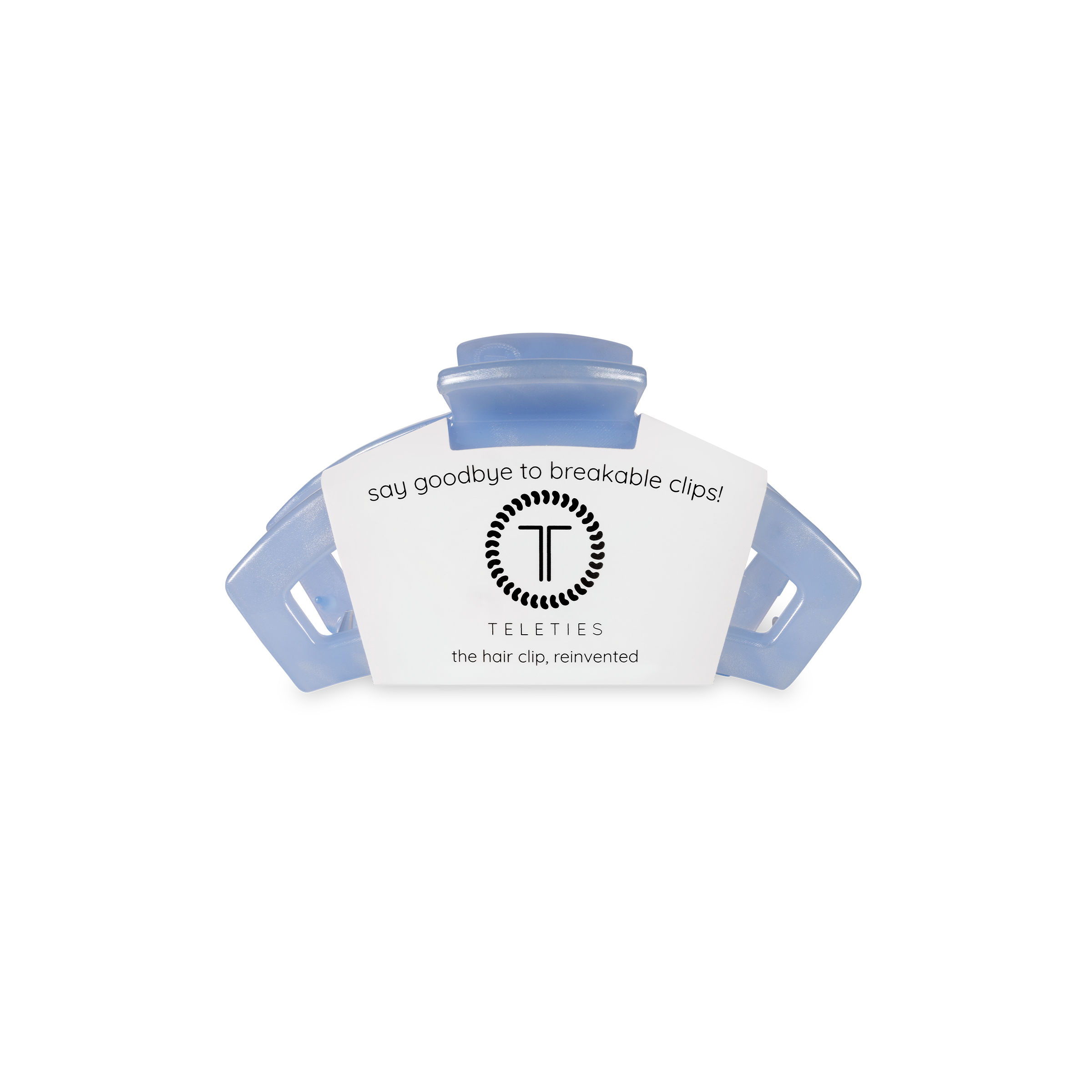 TELETIES - Open Hair Clip | Tiny | Blue Lagoon