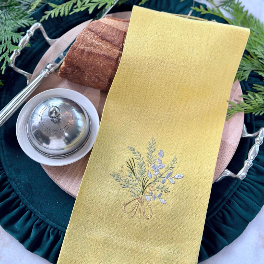 Arte Italica &amp; Crown Linen Designs - Farmers Market Bouquet Towel - New