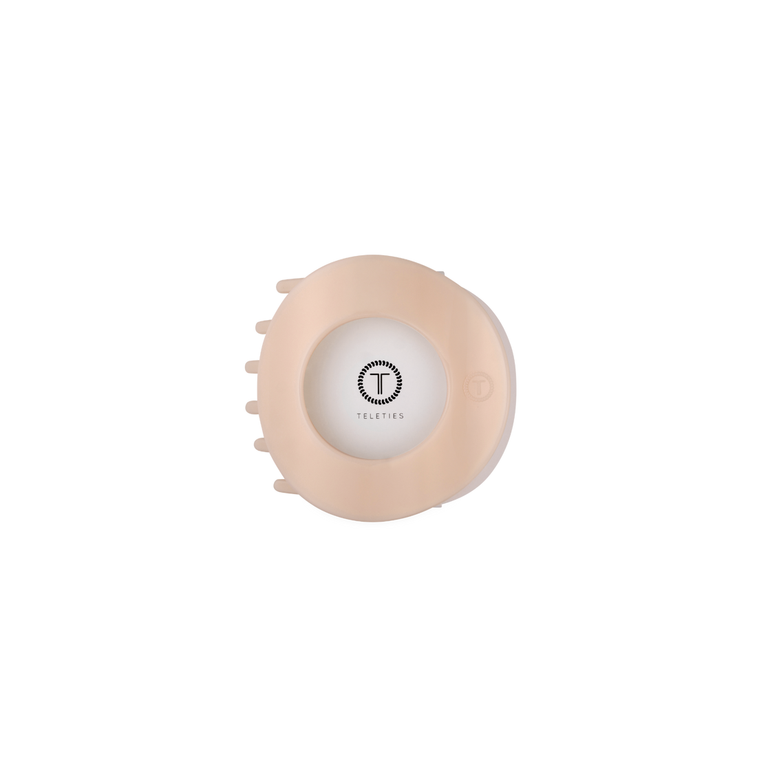 TELETIES - Almond Beige | Small | Flat Circle Hair Clip
