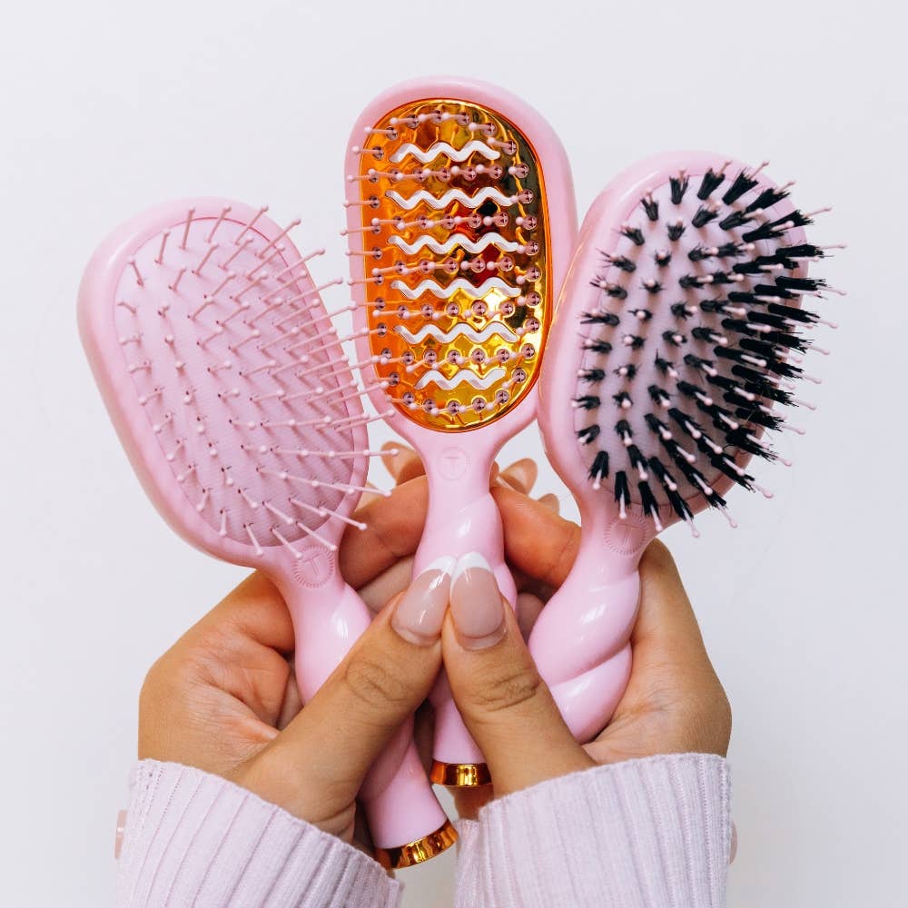 TELETIES - Mini Vent Brush | Bubblegum Pink